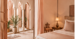 Suite Patio avec arches et lumiere chaude